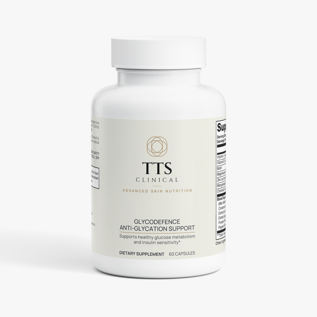 GlycoDefence Anti-Glycation Support bottle, front label