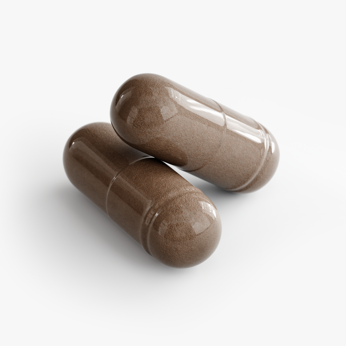 Close-up of two Timeless Skin Resveratrol capsules