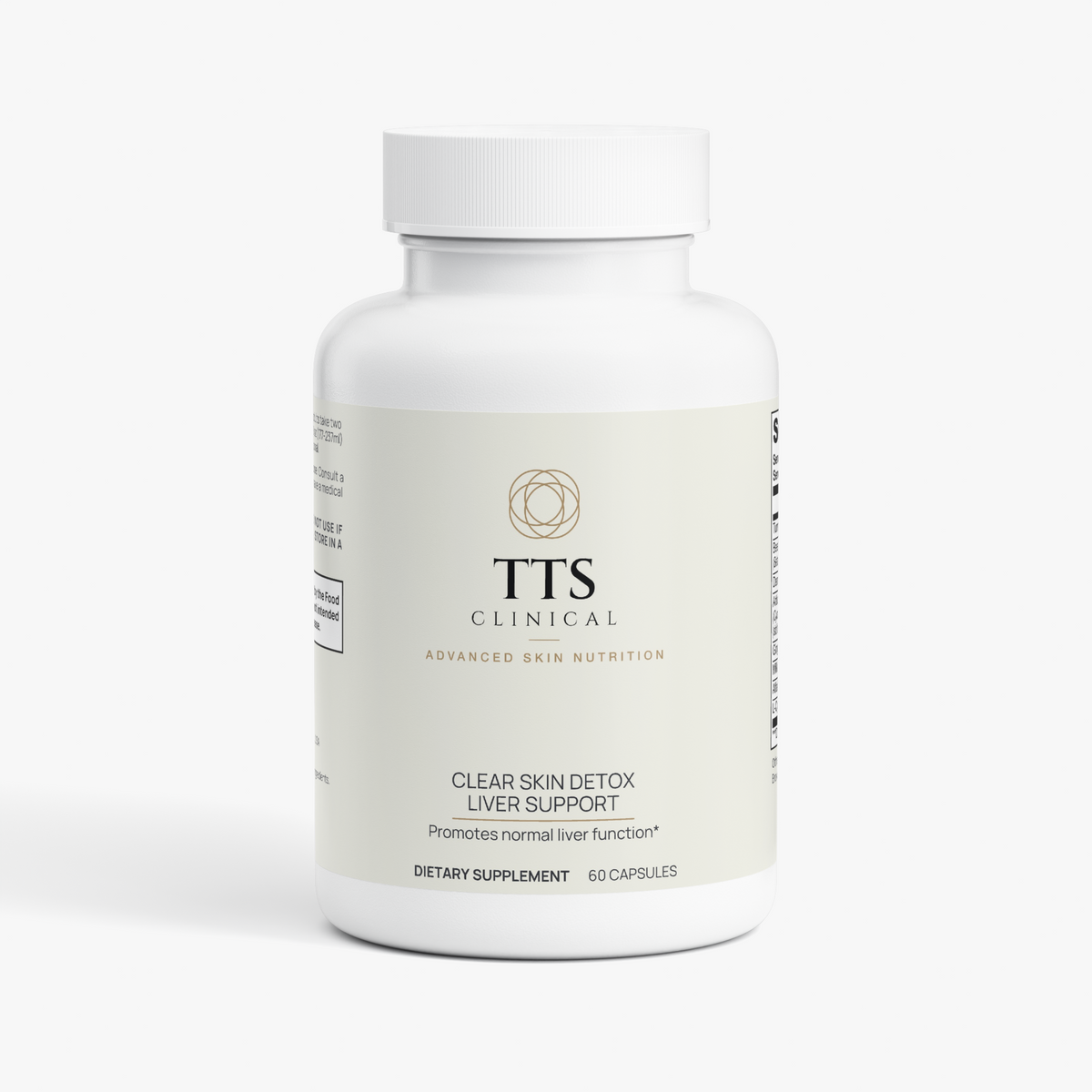 Clear Skin Detox Liver Support bottle, front label