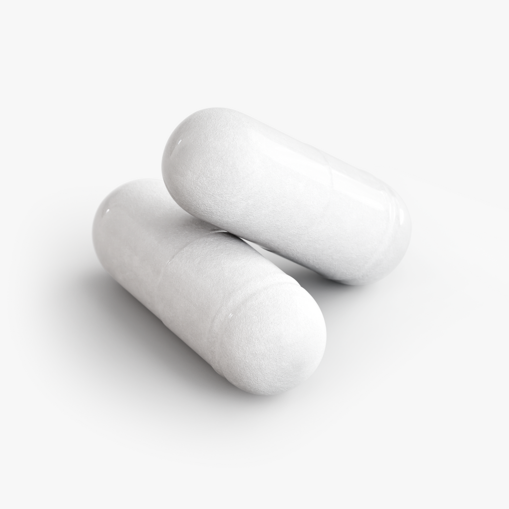 Close-up of two Dermalbiotic capsules