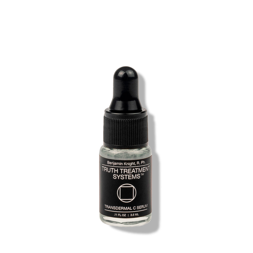 Transdermal C Serum 3.5 ml sample bottle, side view