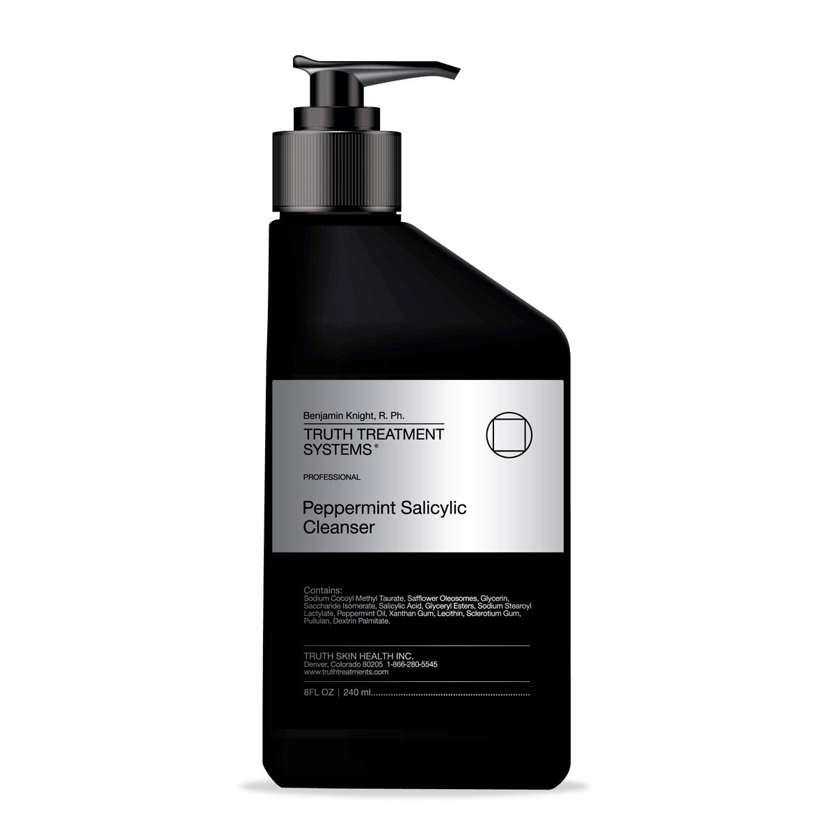 Limpiador facial de menta y ácido salicílico - 240ML